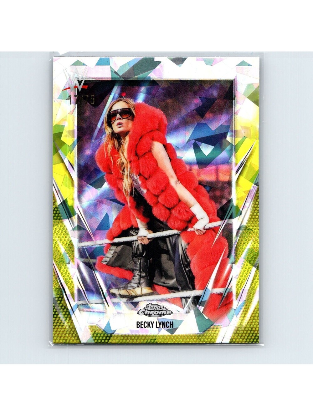 2026 Topps Chrome WWE Sapphire Becky Lynch #11 Yellow #/75